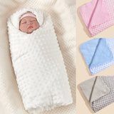 Baby Blanket Solid Color Crystal Velvet Bean Blanket Double Layer Super Soft Children Swaddle Blanket Quilt Newborn Swaddle Blan