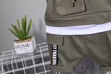 Fashion Summer Children Patchwork Clothes Baby Boy Girl Pocket T Shirt Shorts 2Pc/Set Toddler Casual Sportswear Kids Tracksuits