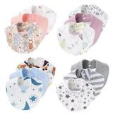 3Pcs/lot Baby Bibs Girls Boys Burp Cloth Cartoon Print Saliva Towels for Newborn Cotton Infant Bib Absorbent Toddler Accessories