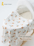 Tongtai Newborn Pure Cotton Baby Swaddle 2-Piece Quilt