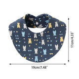 3Pcs/lot Baby Bibs Girls Boys Burp Cloth Cartoon Print Saliva Towels for Newborn Cotton Infant Bib Absorbent Toddler Accessories