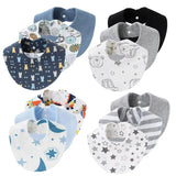 3Pcs/lot Baby Bibs Girls Boys Burp Cloth Cartoon Print Saliva Towels for Newborn Cotton Infant Bib Absorbent Toddler Accessories