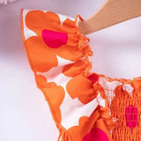 2024 Summer New Kids Dresses for Girls Floral Fly Sleeve Sleeveless Princess Dress Cute Sweet Lovely Fashion Versatile