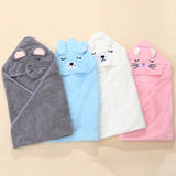 Cartoon Baby Bath Towels Soft Newborn Hooded Towel Blanket Cute Toddler Bathrobe Warm Sleeping Swaddle Wrap for Boys Girls