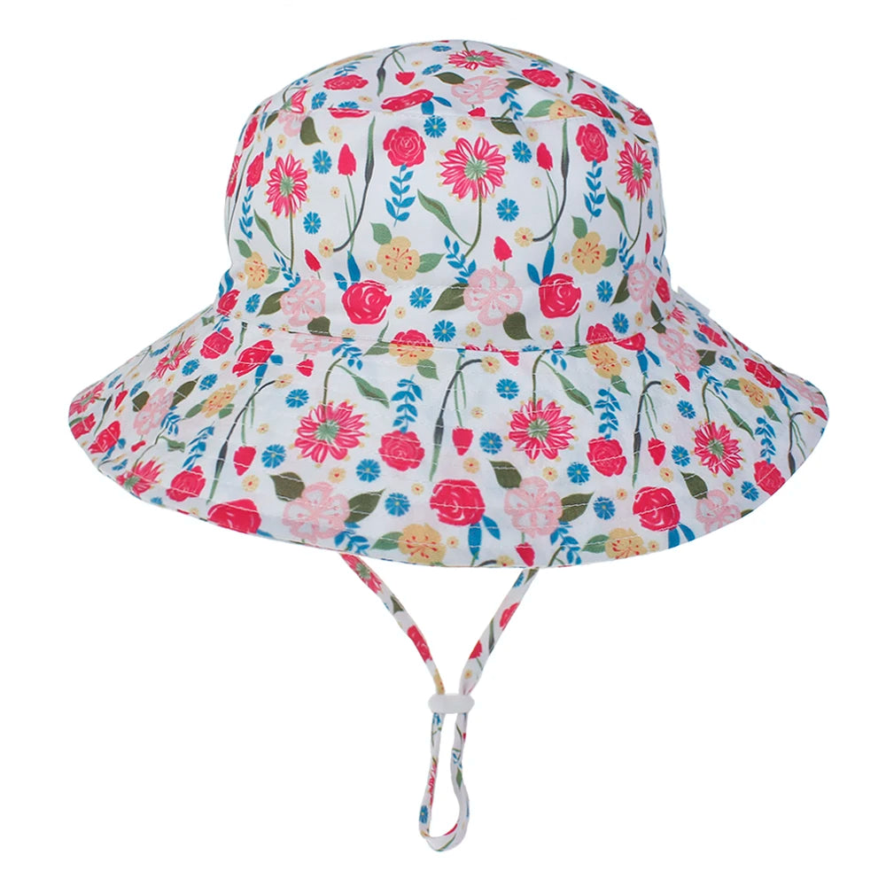 Summer Baby Sun Cap Baby Sun Hat For Girls and Boys Outdoor Neck Ear Cover Anti UV Kids Beach Caps Bucket Cap 0-8 Years