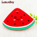 1PCS BPA Free Watermelon Shape Silicone Teether Baby Sensory Pacifier DIY Infant Necklace Pendant Teething Chewing Toy