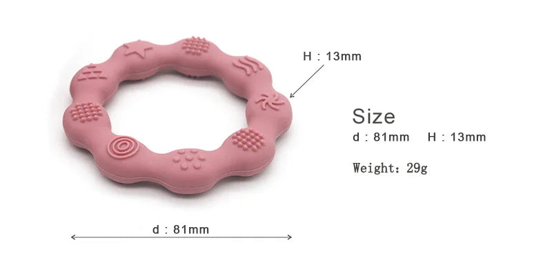 Baby Teether Health Care Molar Toy Tactile Cognition Food Grade Silicone Newborn Grip Teething Toys Baby Shower Gift BPA Free