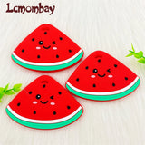 1PCS BPA Free Watermelon Shape Silicone Teether Baby Sensory Pacifier DIY Infant Necklace Pendant Teething Chewing Toy