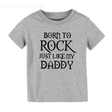 Born To Rock Kids T-Shirt Boys Girls Unisex Baby Clothes Cool Fashion Style Tops Children Summer Short Sleeve Graphic Tee Shirt