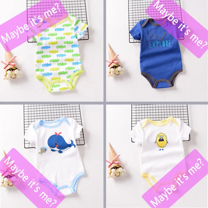 1-2 Pieces Baby Bodysuit For Newborns Summer Baby Romper Girl/Boy Clothes 0-12M Newborn Clothing Infant Soft Tight Baby Clothes