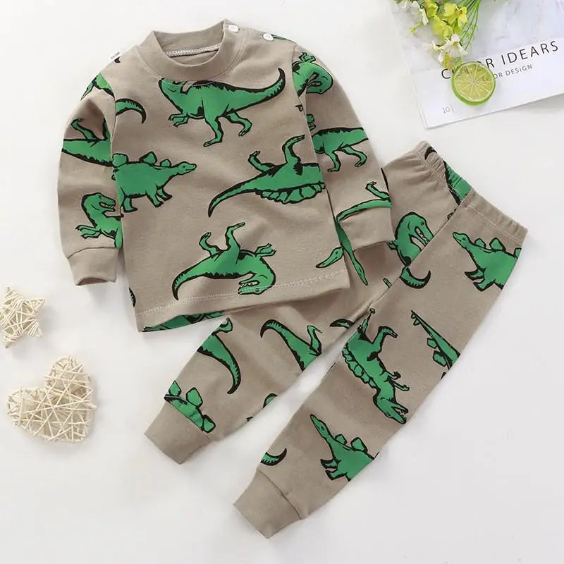 Baby Boys Girls Clothes Set Winter Cotton Baby Clothing Set Baby Pajamas Unisex Kids Autumn Long Sleeve T-shirt And Pants Suit