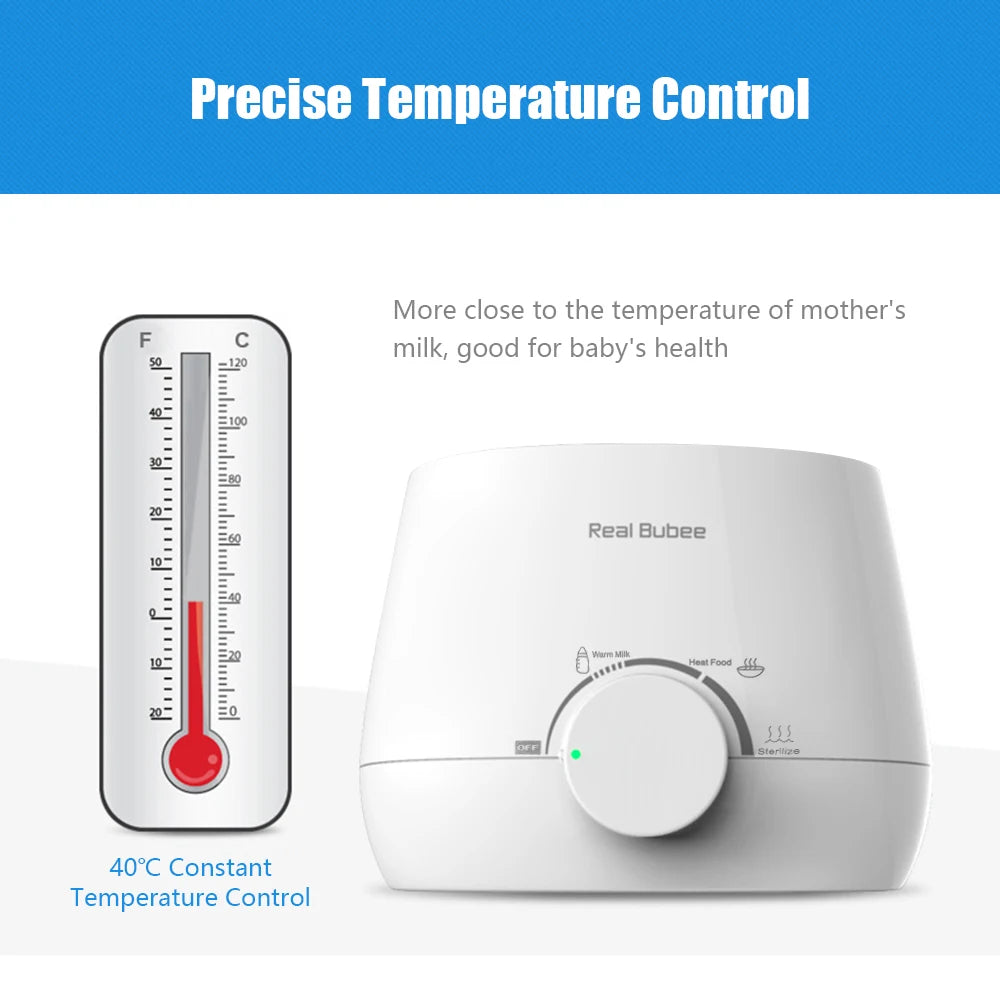 Baby Bottles Milk Warmer Food Heater Steam Sterilizer 5-Minute Fast Warming Precise Temperature Control Double Milk Warmer