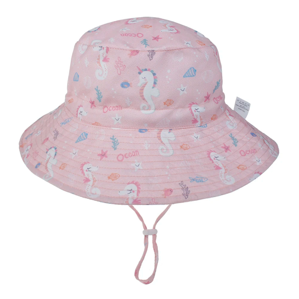 Summer Baby Sun Cap Baby Sun Hat For Girls and Boys Outdoor Neck Ear Cover Anti UV Kids Beach Caps Bucket Cap 0-8 Years