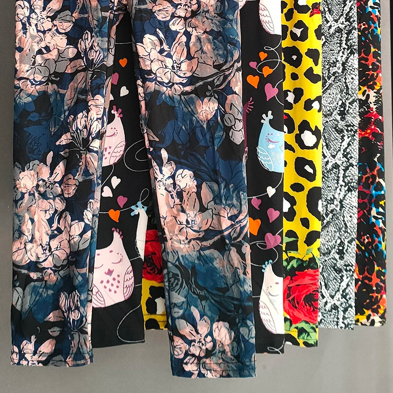 Cute Girls Leggings Spring Autumn Printing Flower Pants Sweet Girl Pencil Pants Kids Trousers Children Clothing