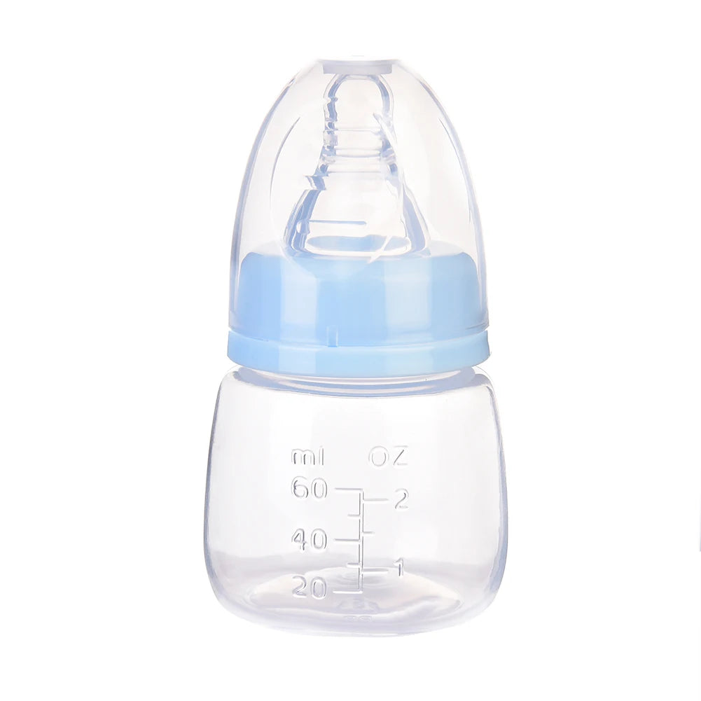 60ML Baby Newborn Mini Portable Feeding Nursing Bottle BPA Free Safe Infant Nursing Nipple Care Feeder Fruit Juice Milk Bottles