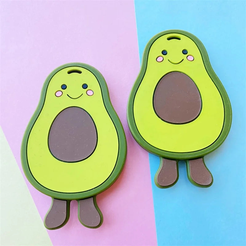 1pc BPA Free Cartoon Animals  Silicone Baby Teether Rodent Avocado Strawberry  Cactus DIY Accessories baby teething Necklace Toy