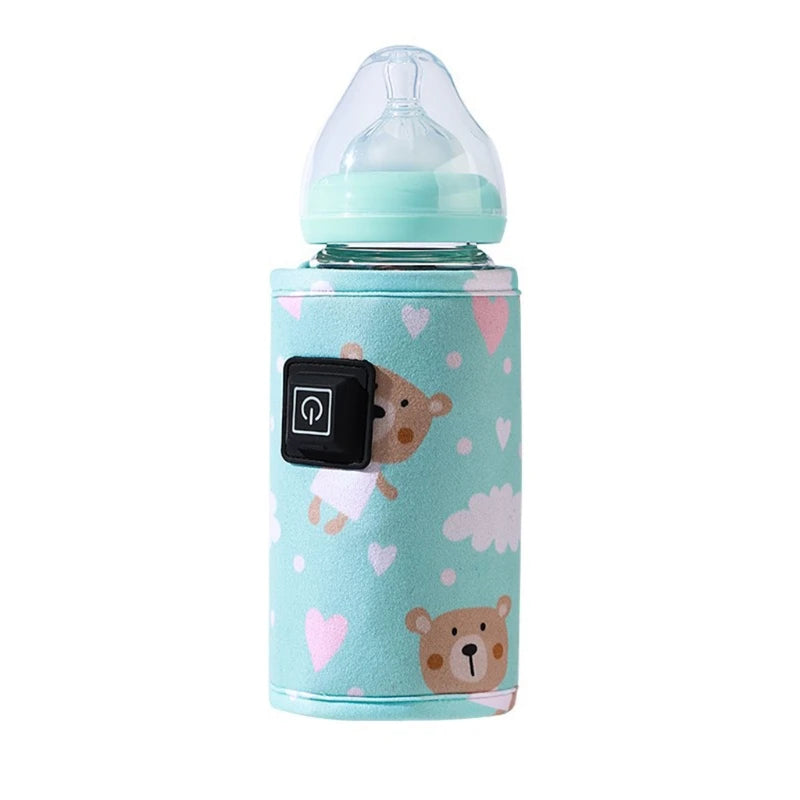 Portable USB Baby Bottle Warmer Travel Milk Warmer Infant Feeding Bottle Heated Cover Insulation Thermostat  Heater Dropshipping