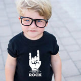 Born To Rock Kids T-Shirt Boys Girls Unisex Baby Clothes Cool Fashion Style Tops Children Summer Short Sleeve Graphic Tee Shirt