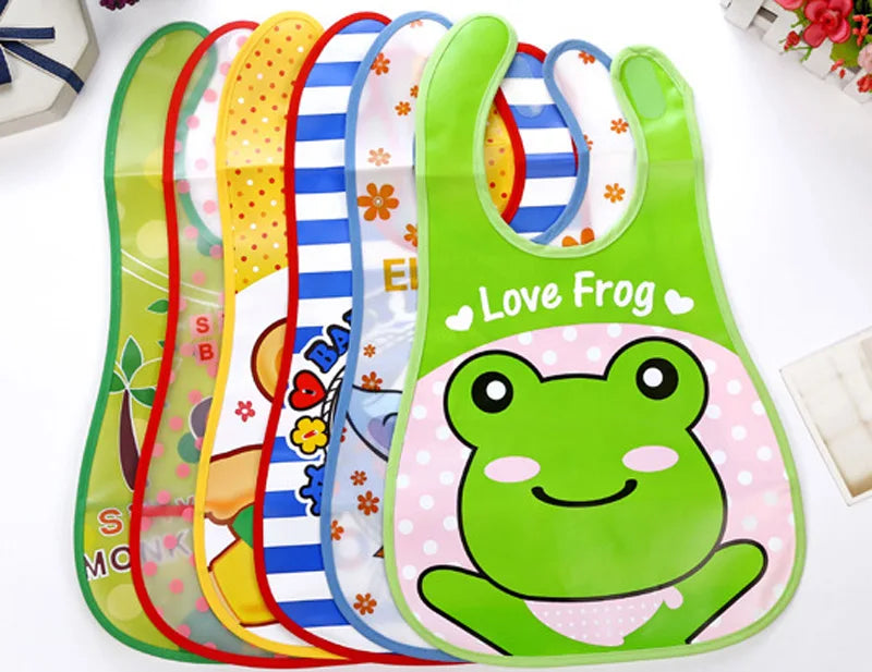 3 PCS/Lot Waterproof Baby Bibs for Infant Toddler Boys Girls Sleeveless Feeding Apron Cartoon Animals Child Kids Bib