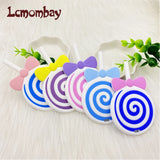 1pcs BPA Free Silicone Candy Lollipop Teether DIY newborn Toddler Baby Pacifier Chewing Sensory Toy