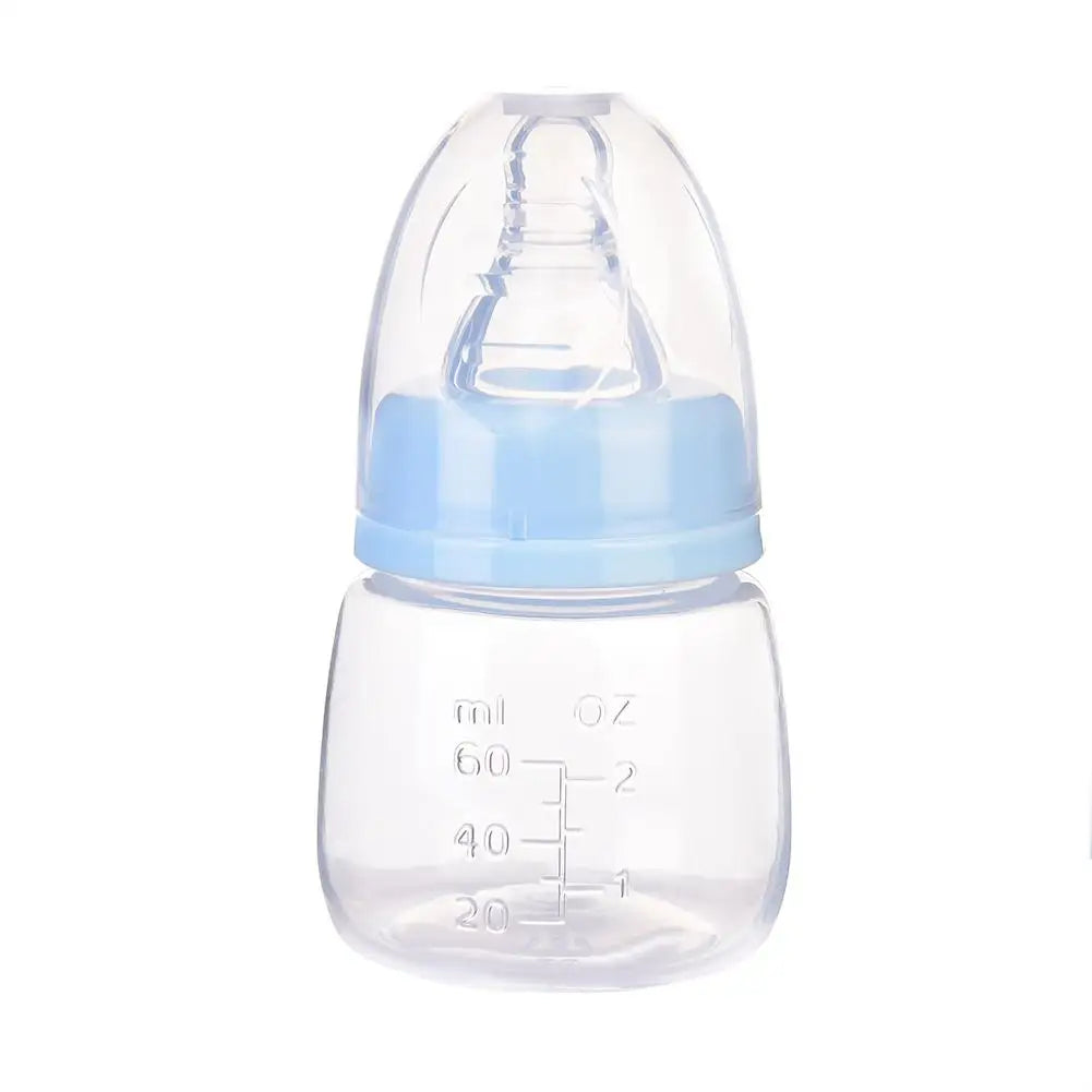 60ML Baby Newborn Mini Portable Feeding Nursing Bottle BPA Free Safe Infant Nursing Nipple Care Feeder Fruit Juice Milk Bottles