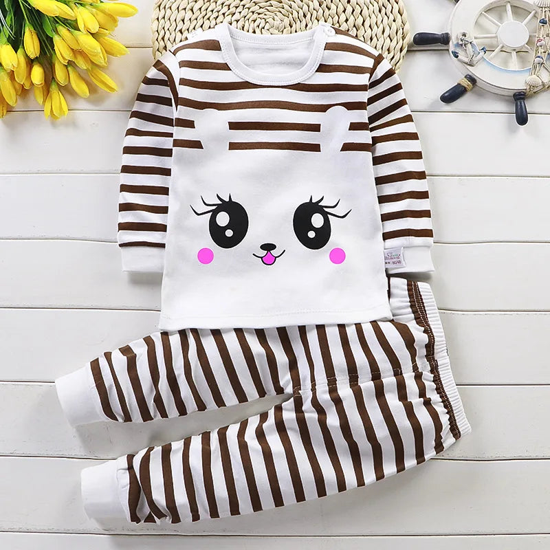 Kids Clothes Children Sets Children's Clothing Boys Girls CottonAutumn winter Clothing Pants Sleepwear Underwear Christmas Gift