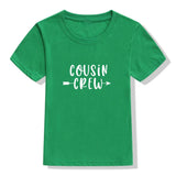 Cousin Crew Kids Tshirt Summer Short Sleeve Tee Shirt Boys Girls Letter Print Tee Fashion Casual Tops Graphic Tee Shirt Clothes