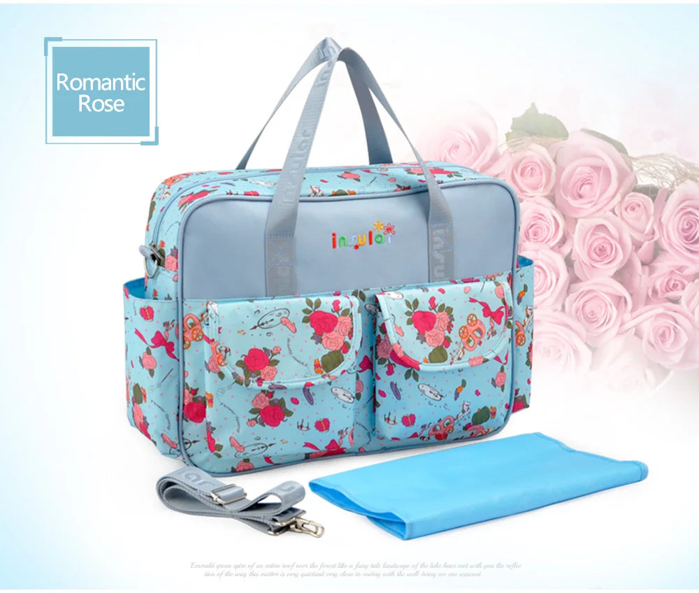 New Arrival Waterproof Nappy Bag 210D Nylon Baby Diaper Bag Multipurpose Mommy Changing Bag