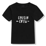 Cousin Crew Kids Tshirt Summer Short Sleeve Tee Shirt Boys Girls Letter Print Tee Fashion Casual Tops Graphic Tee Shirt Clothes