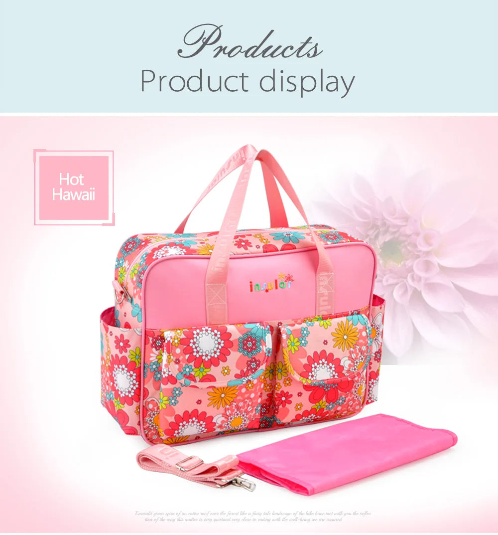 New Arrival Waterproof Nappy Bag 210D Nylon Baby Diaper Bag Multipurpose Mommy Changing Bag