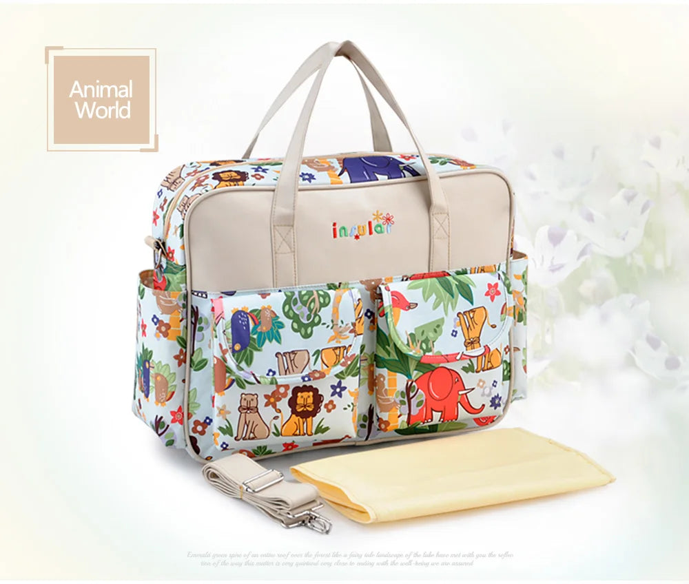 New Arrival Waterproof Nappy Bag 210D Nylon Baby Diaper Bag Multipurpose Mommy Changing Bag