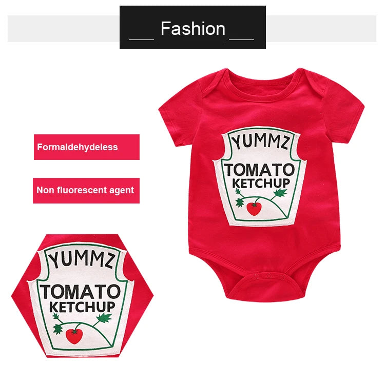 New Summer Baby Boys Girls Clothes Baby Bodysuit Short Sleeved Letter Baby Bodysuits One Pieces Cute Babies Twins Clothes #Y