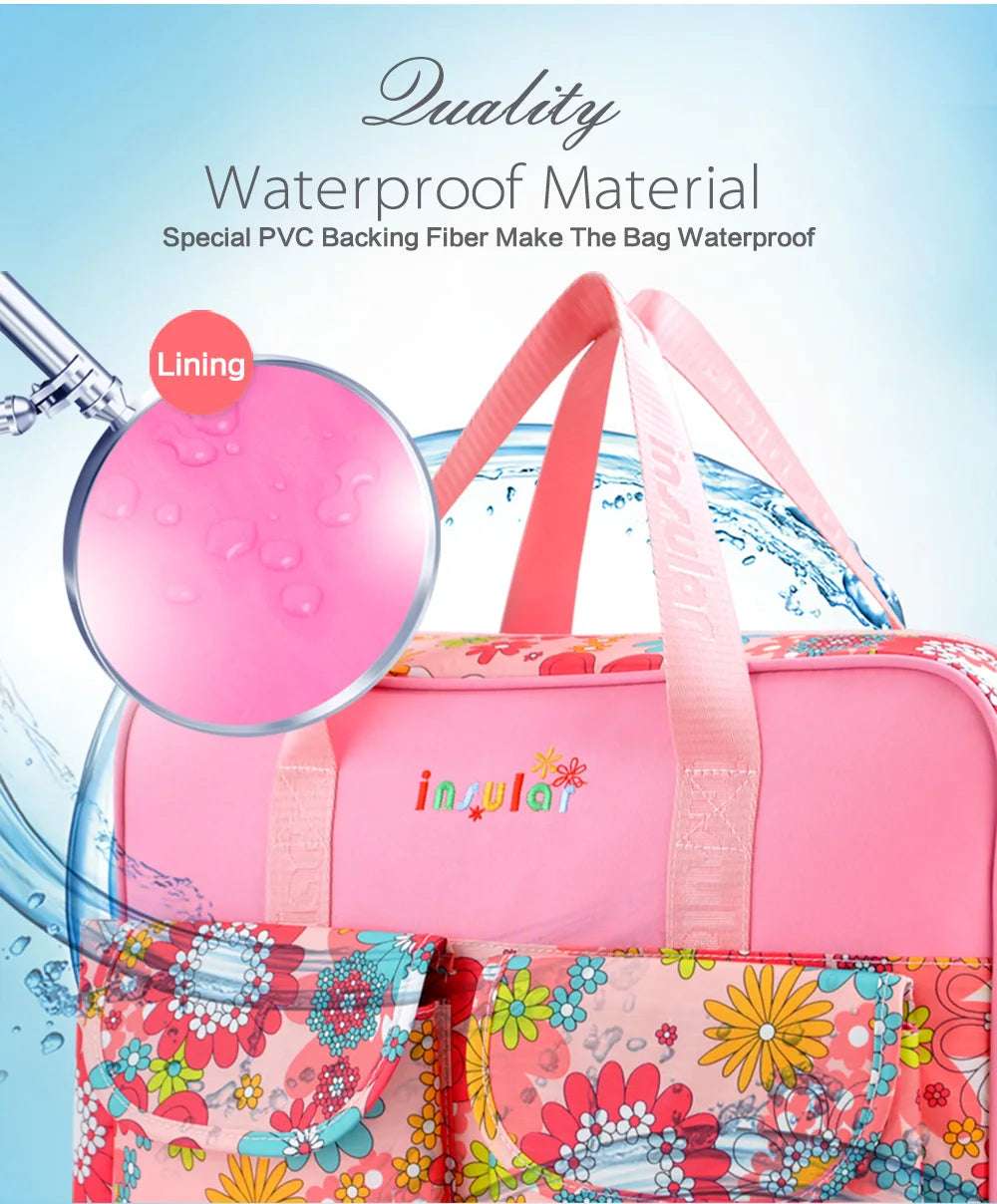 New Arrival Waterproof Nappy Bag 210D Nylon Baby Diaper Bag Multipurpose Mommy Changing Bag