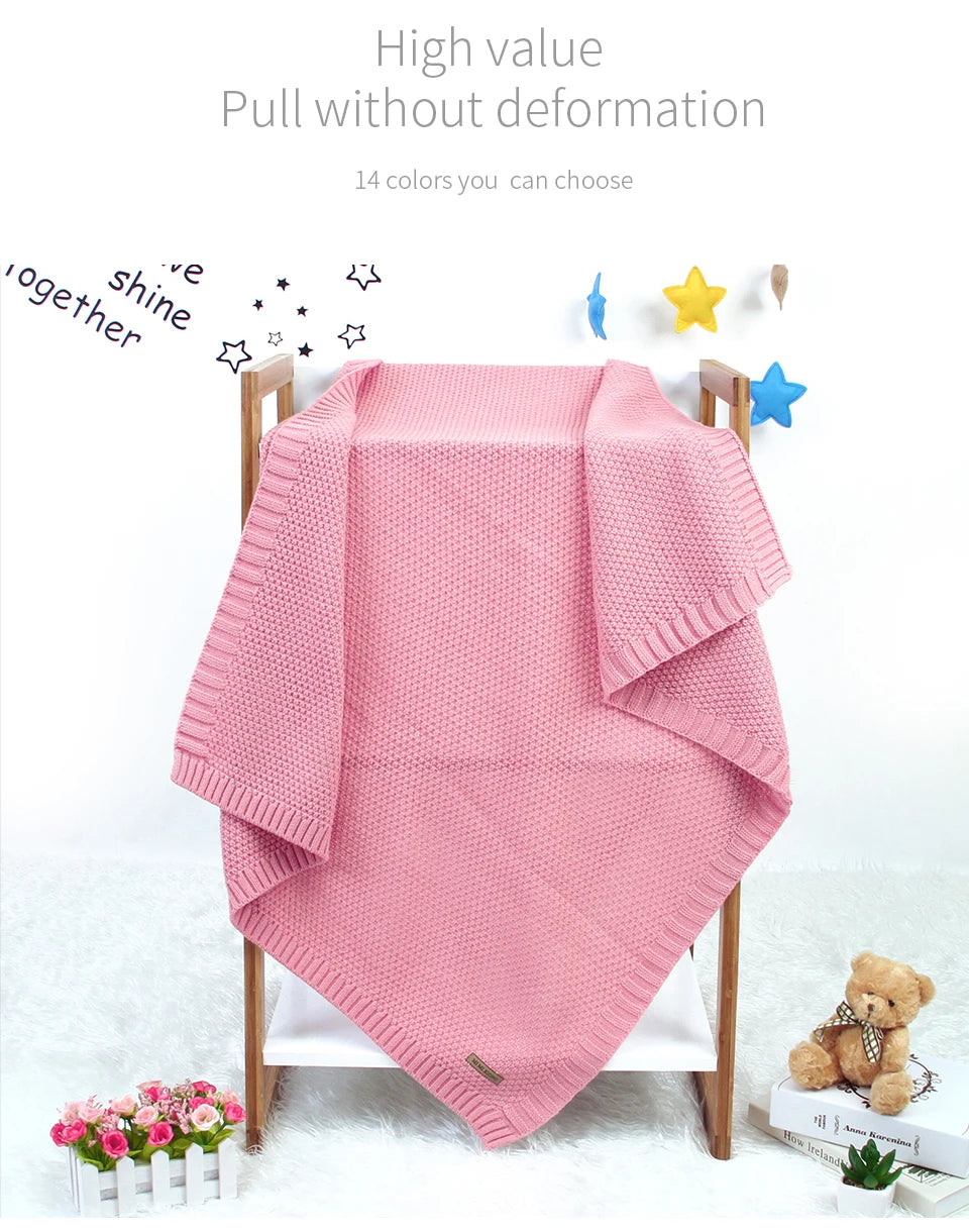 Baby Blanket Knitted Newborn Swaddle Wrap Blankets Super Soft Toddler Infant Bedding Quilt For Bed Sofa Basket Stroller Blankets