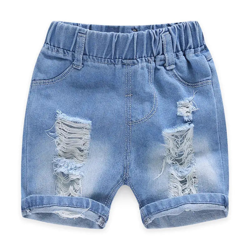 Baby Boy Shorts Jeans 2023 Summer Boys Printing Denim Cotton Casual Kids Short Pants For Children Trousers 2-8Years Clothing