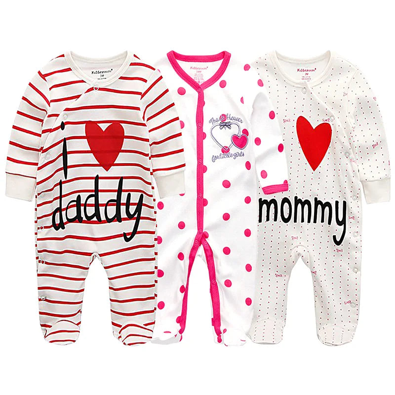 Unisex Baby Organic Cotton Snap Footed Sleep and Play Pajamas Long Sleeve Bodysuit for Newborn Boy and Girl Clothes Bebe