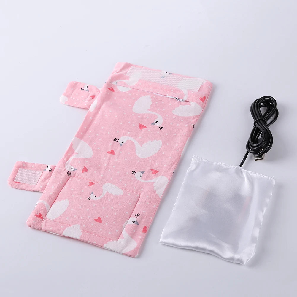 Baby Feeding Milk Bottle Warmer Insulation Bag Cotton Feeding Bottle Insulation Cover Storage Bag Thermostat