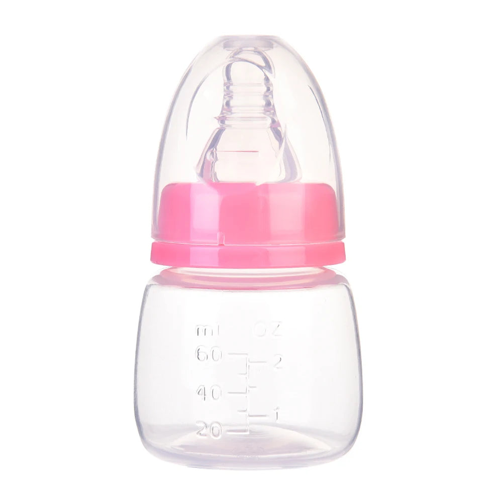 60ML Baby Newborn Mini Portable Feeding Nursing Bottle BPA Free Safe Infant Nursing Nipple Care Feeder Fruit Juice Milk Bottles