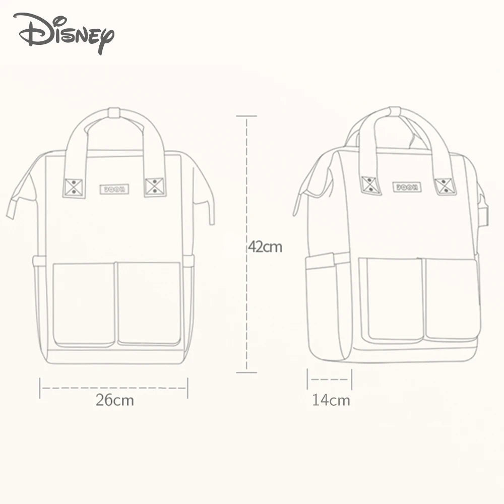 Disney Baby Diaper Backpack USB Bottle Insulation Heating Mummy Nappy Changing Bags For Baby Care Mom Stroller Oxford Handbags