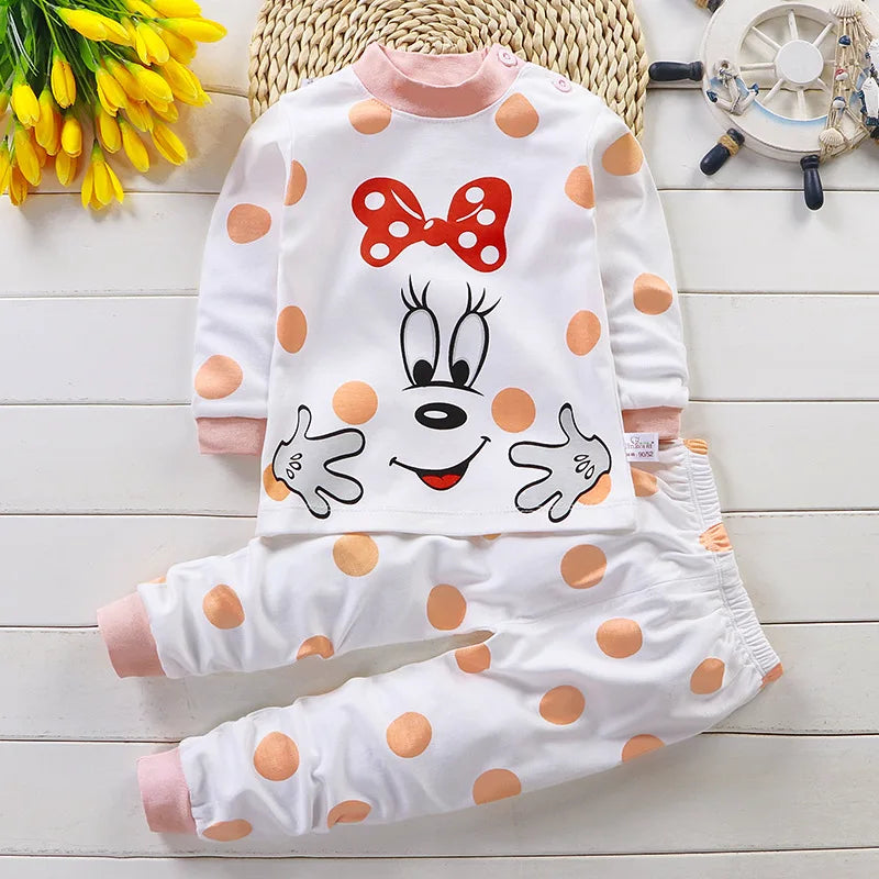 Kids Clothes Children Sets Children's Clothing Boys Girls CottonAutumn winter Clothing Pants Sleepwear Underwear Christmas Gift