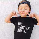 Big Brother Again Summer Children Clothing Boys T Shirt Cotton Short Sleeve T-shirt Infant Kids Boy Girls Tops Casual T-shirt