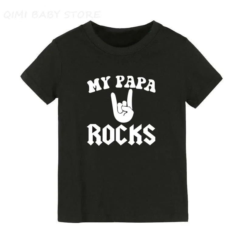 Born To Rock Kids T-Shirt Boys Girls Unisex Baby Clothes Cool Fashion Style Tops Children Summer Short Sleeve Graphic Tee Shirt