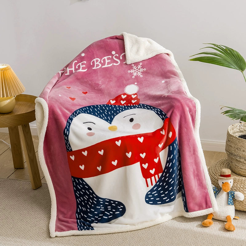 Cashmere Double Layer Thickened Kindergarten Primary School Student Blanket