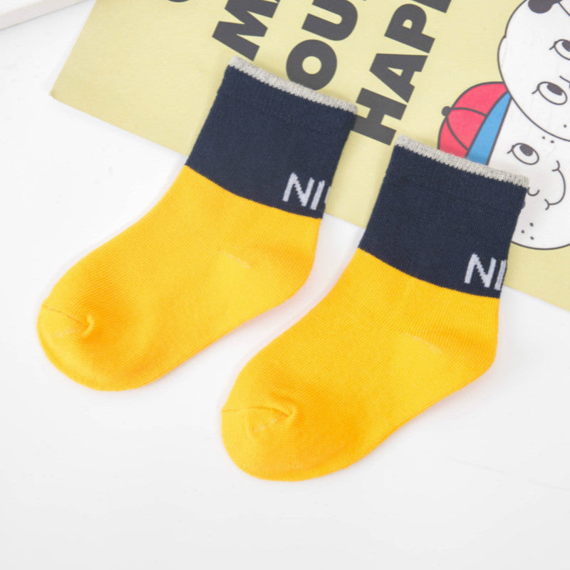 5Pairs Baby Socks Newborn Baby Boy Socks 0-1-3-7Y Kids Pure Cotton Animal Design Fadeless Soft Children's Socks for Girls