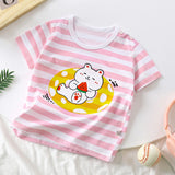 1-6T summer children kids boys and girls cartoon cotton short sleeve T shirt