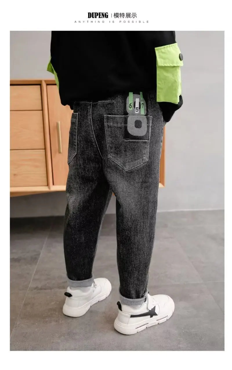 Big Boy Trousers Jeans For Boys Summer Clothes Children's Clothing From 11 To 12 Years Kids Pants Boy's Child Teenager Clothing