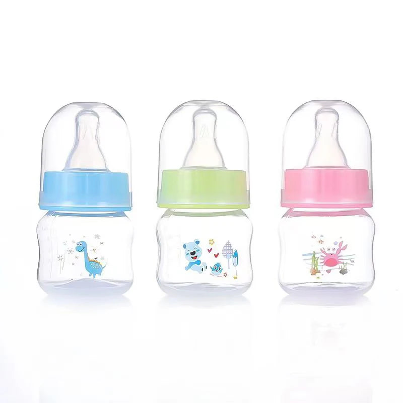 0-6 months newborn baby mini bottle, 60ml creative small windmill baby bottle, fall-proof and anti-colic PP bottle, BPA-free