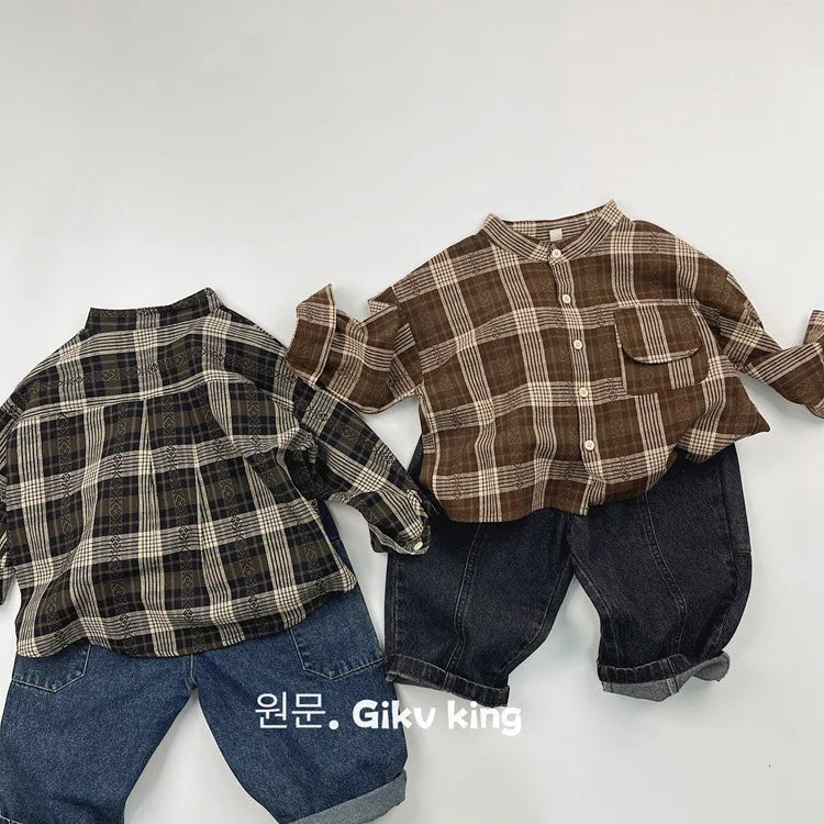 2025 Spring New Children Vintage Denim Trousers Toddler Boys Girls Loose Straight Leg Pants Kids Fashion Casual Versatile Jeans