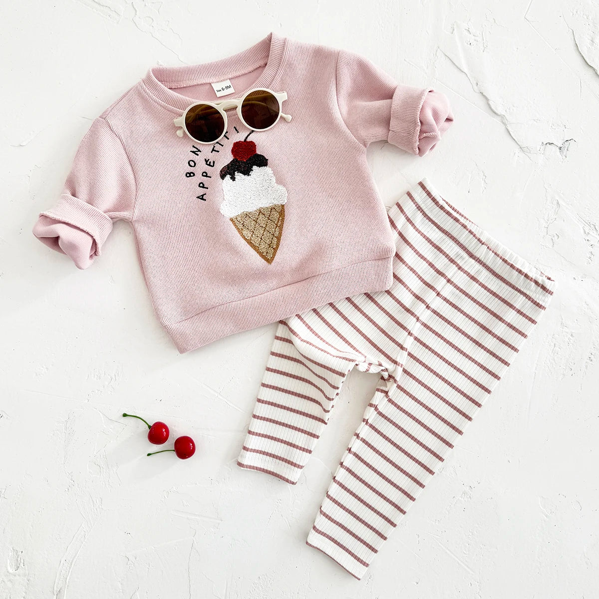 Newborn Girl Clothes Autumn Infant Outfit Sets Long Sleeve 2Pcs Pink Baby Kids Children Clothes Tracksuit Spring Top Pants