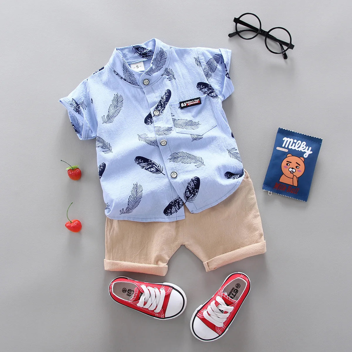 Fashion Baby Boy's Suit Summer Casual Clothes Set Top Shorts 2PCS Baby Clothing Set For Boys Infant Suits Kids Clothes